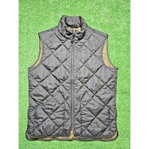 J.Crew Walker Quilted Vest Black Full Zip (Men's Small)